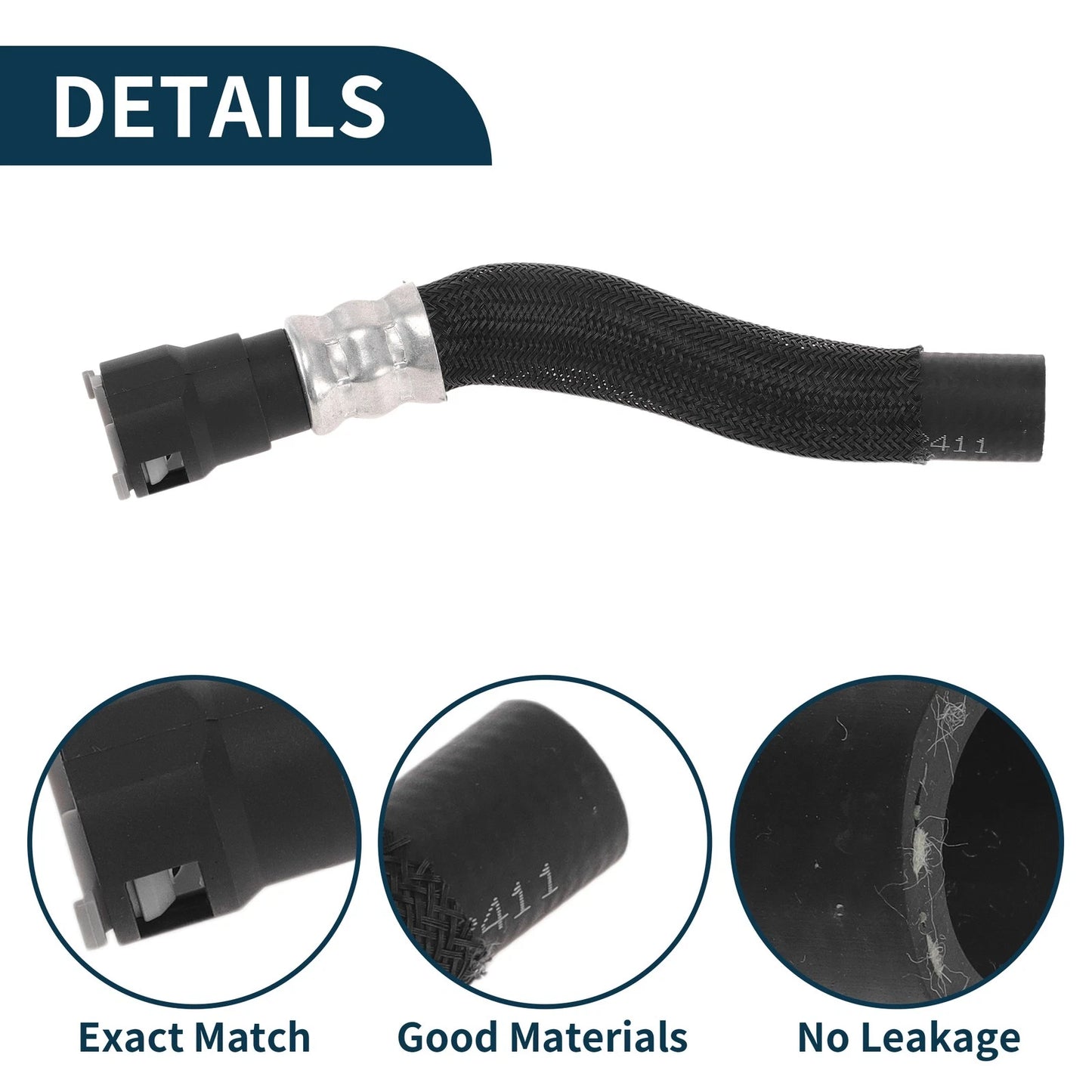 Radiator Hose Heating Water Pipe for Jeep Cherokee (2014–2019) Rubber Black