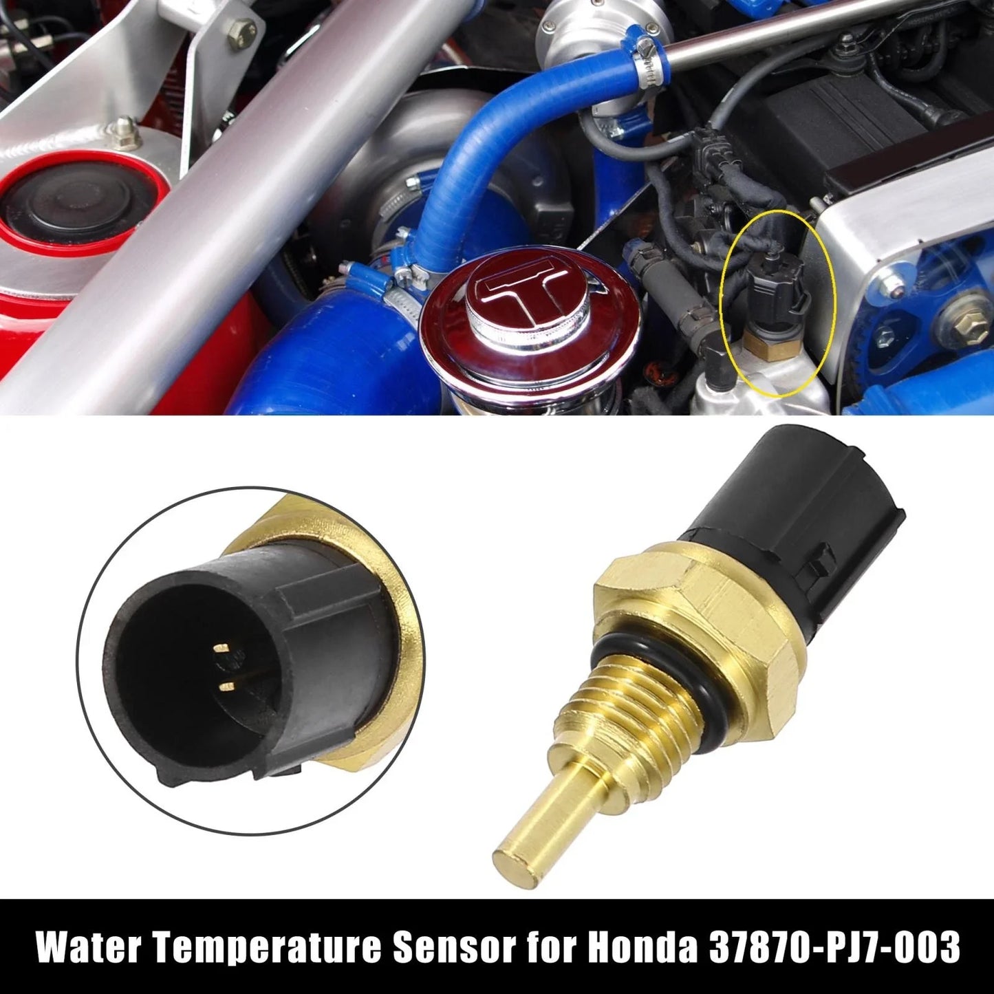 2 x Pins Engine Water Coolant Temperature Sensor for Honda (2001-2005)