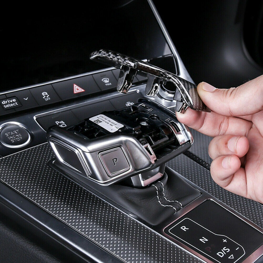 Carbon Fiber Gear Shift Knob Cover for Audi Q8 (2021), A6 (2019–2021), A7
