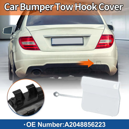 Rear Tow Hook Cover for Mercedes-Benz C-Class W204 2012-2015 White