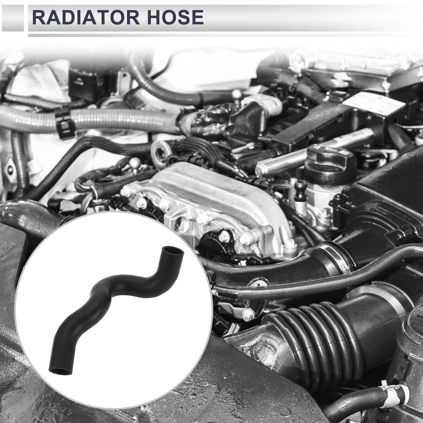 Radiator Hose for Nissan Rogue 2.5L (2008–2013) No. 21503JG300 Rubber Black