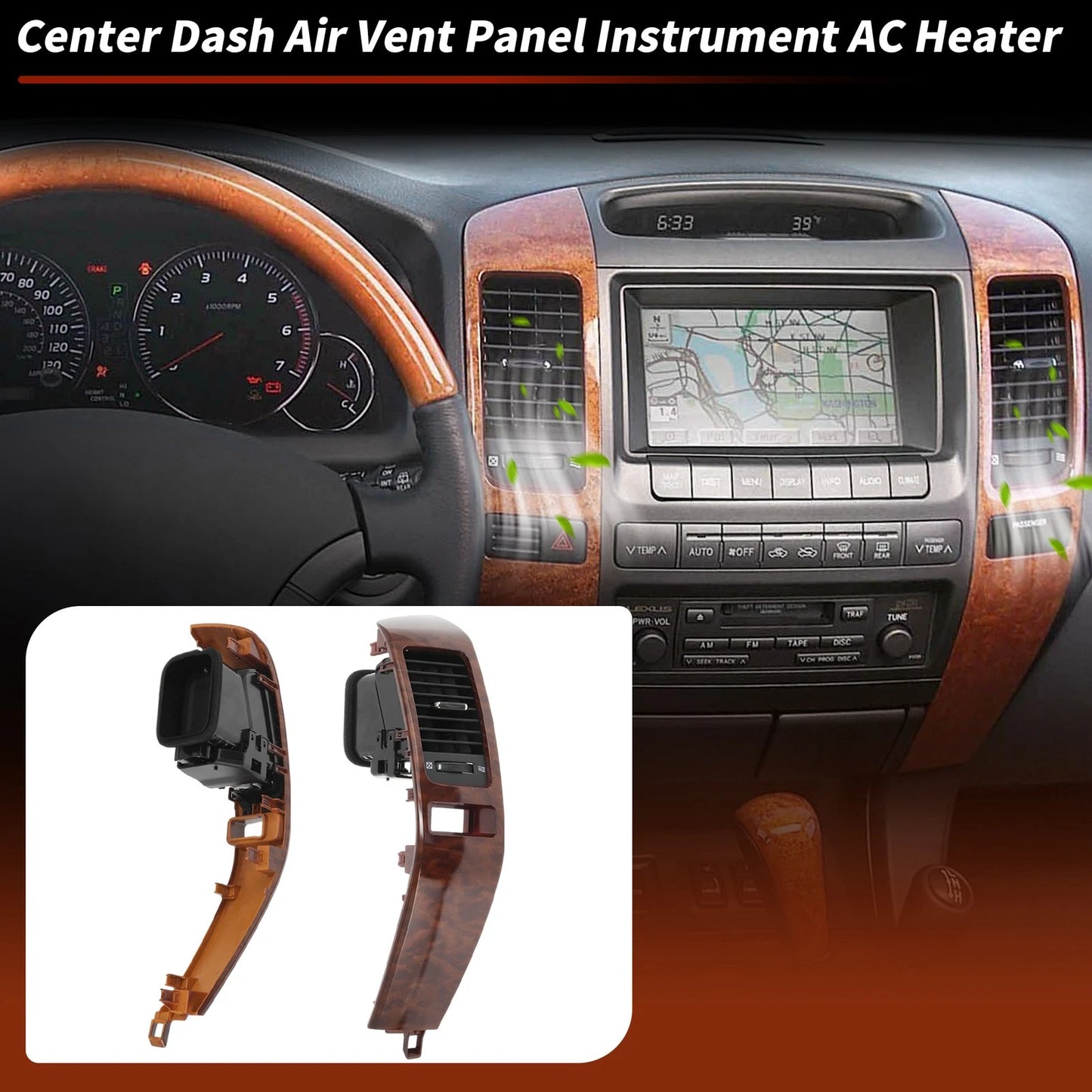 A/C Dash Air Vent Trim Panel for Lexus GX470 (2003–2009) 5547460040/5547560040