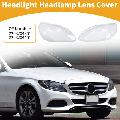 1 Pair Headlight Lens Cover for Mercedes Benz W220 S600 (1998–2005)