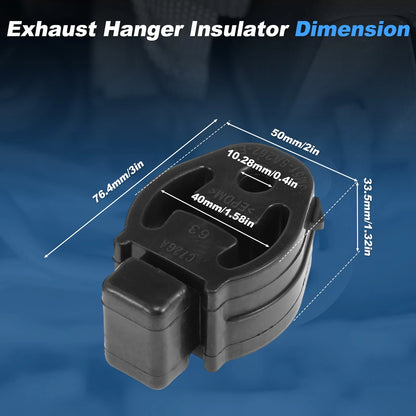 2X Front Muffler Rubber Hanger for Ford C-Max Fiesta Focus (2012–2019) 1061967/1223916