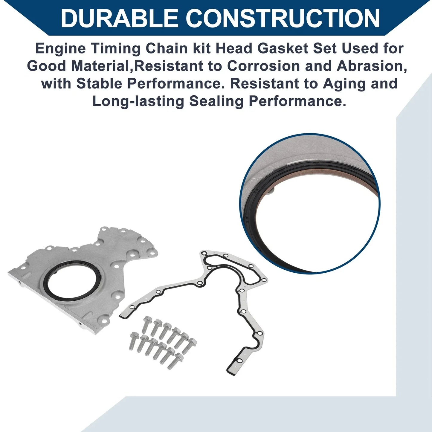 Engine Timing Cover Gasket Set for GMC Chevy 6.0 6.2 4.8 5.3 (2007-2019)