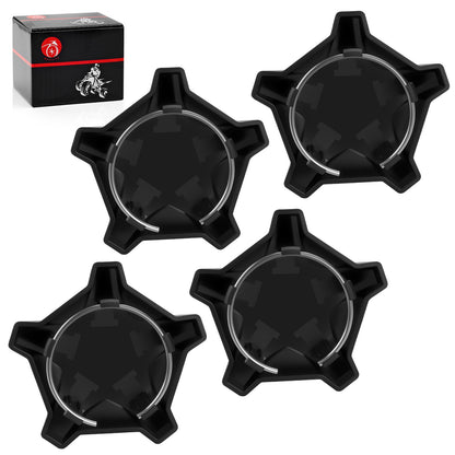 Set of 4 Matte Flash Black 5 Lug Rim Caps for Polaris RZR Turbo Pro R (2022–2024)