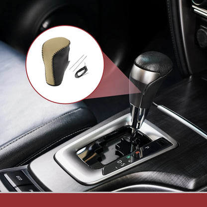 Gear Shift Knob Cover for Honda Accord 8 (2008–2012) Black Beige Leather