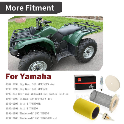 Air Filter End Cap Kit for Yamaha Moto 4 YFM350ER YFM250 (1987–1995)