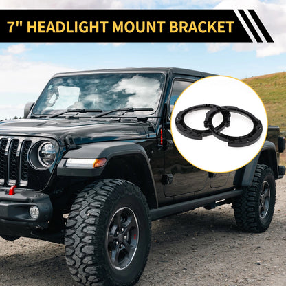 1 Pair Headlight Mount Bracket for Jeep Wrangler JK (2007–2017)