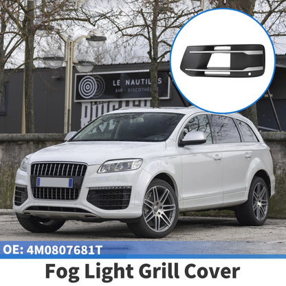 Fog Light Grill for Audi Q7 (2017–2020) No. 4M0807681T Black Silver Tone