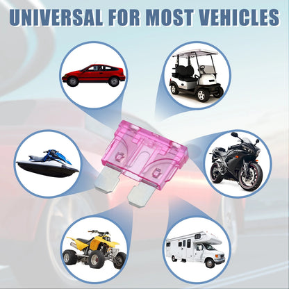50pcs Mini Blade Style Fuses 3A for Car Boat Truck SUV Motorcycle