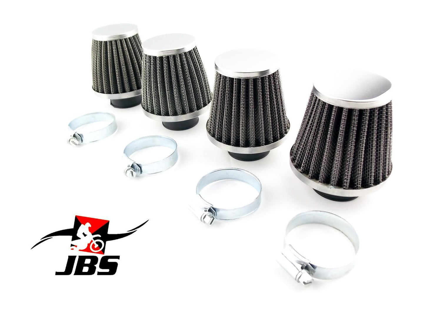 Set of 4 Chrome Pod Air Filters for Universal Fit (60mm)
