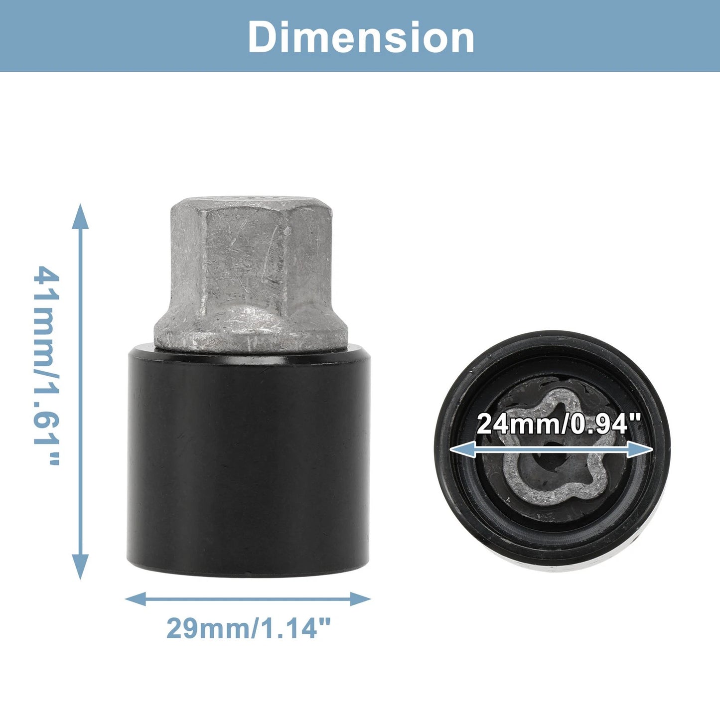 Wheel Lock Lug Nut for Mercedes-Benz (Locking Nut Key Socket Removal Tool)