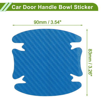 Car Door Handle Bowl Sticker for Universal Fit (83x90mm) - Light Blue