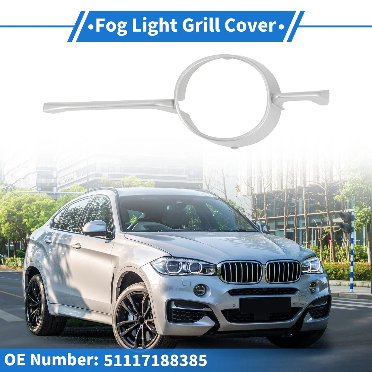 1 Pc Fog Light Grill for BMW X6 (2008–2014) No. 51117188385
