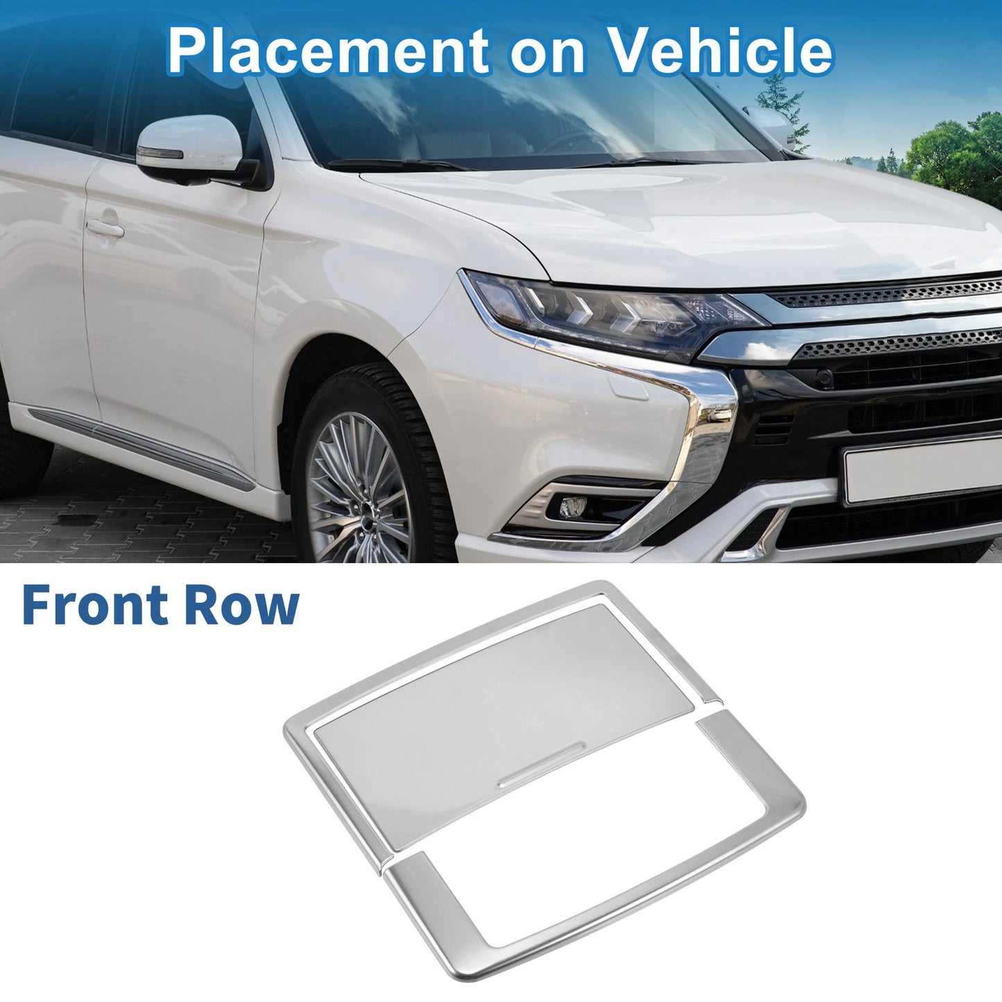 Set of 2 Headlight Trim Bezels for Mitsubishi Outlander (2022–2024) ABS