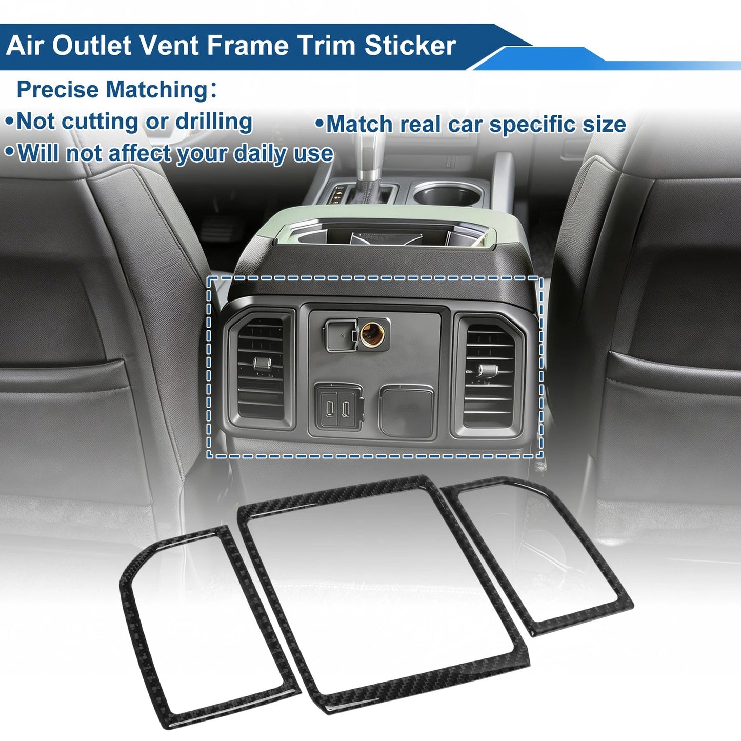 Set of 1 Air Condition Outlet Vent Trim Cover Frame for Ford F150 (2015–2020)