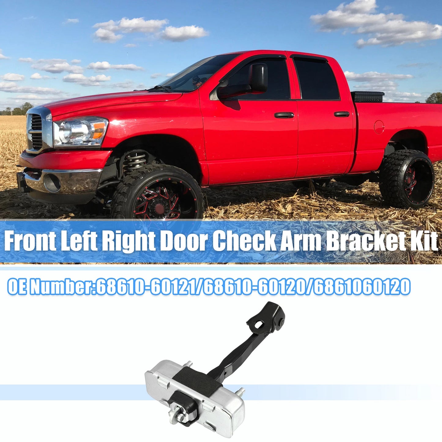 Front Door Hinge Check Arm Stop Strap for Toyota 4Runner (2010–2016) No. 68610-60121