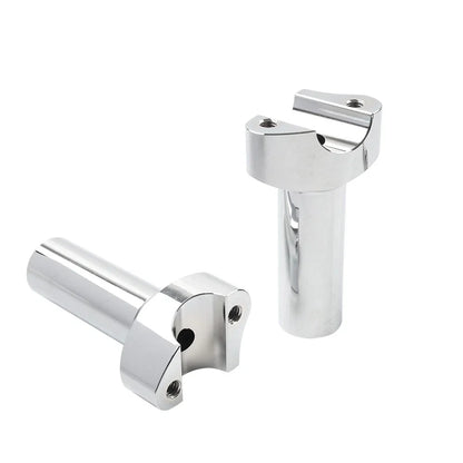 4" CNC Straight Handlebar Risers for Harley Sportster Dyna Softail (2004-2023)