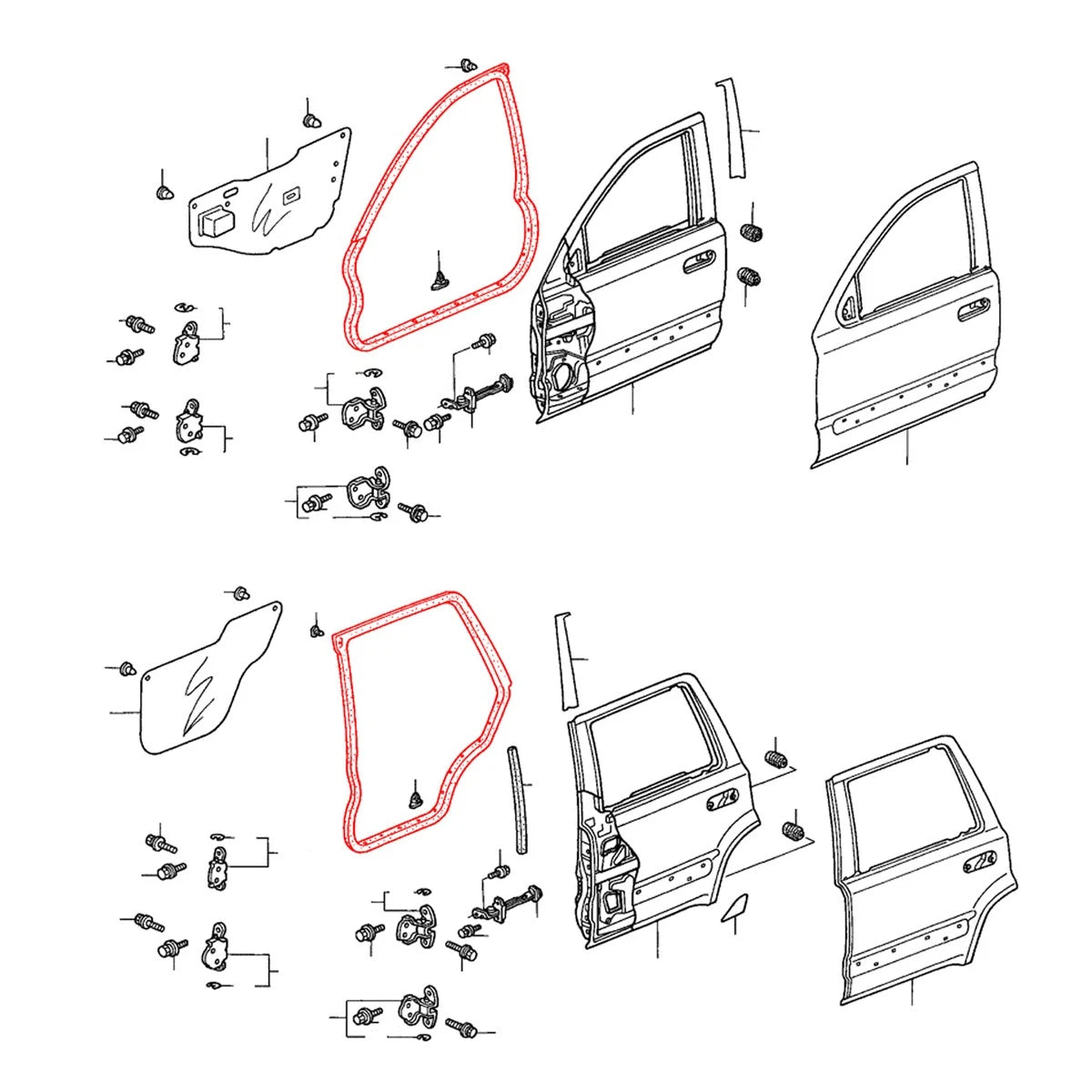 Weatherstrip Seal Set for Honda CR-V (1997–2000)