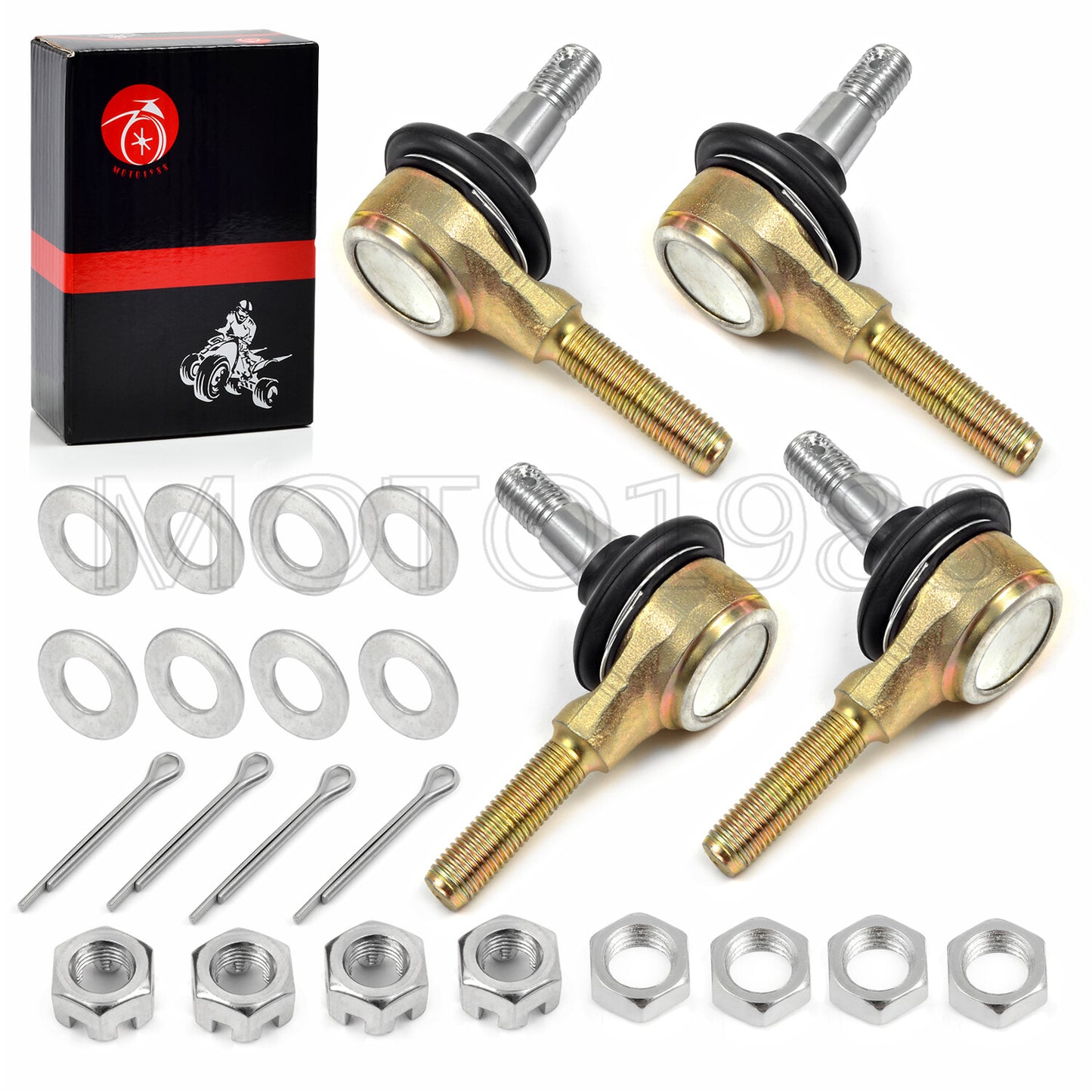 Set of 4 Tie Rod Ends for Yamaha Banshee YFZ450 Raptor Warrior