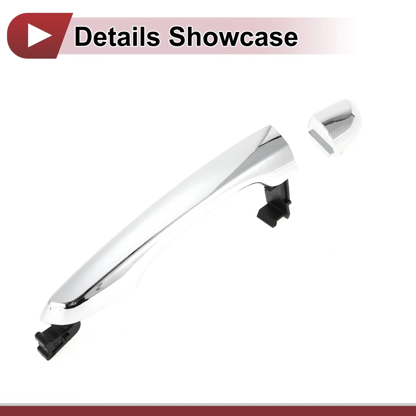 Car Door Handle Grip for Hyundai Elantra Rear Left (2020) Silver Tone