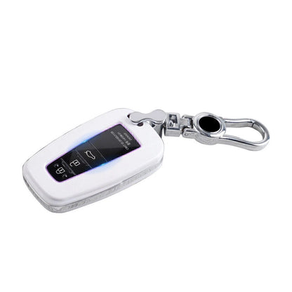 Key Fob Case for Toyota Camry, Corolla, C-HR, Prado, RAV4, Prius (White)