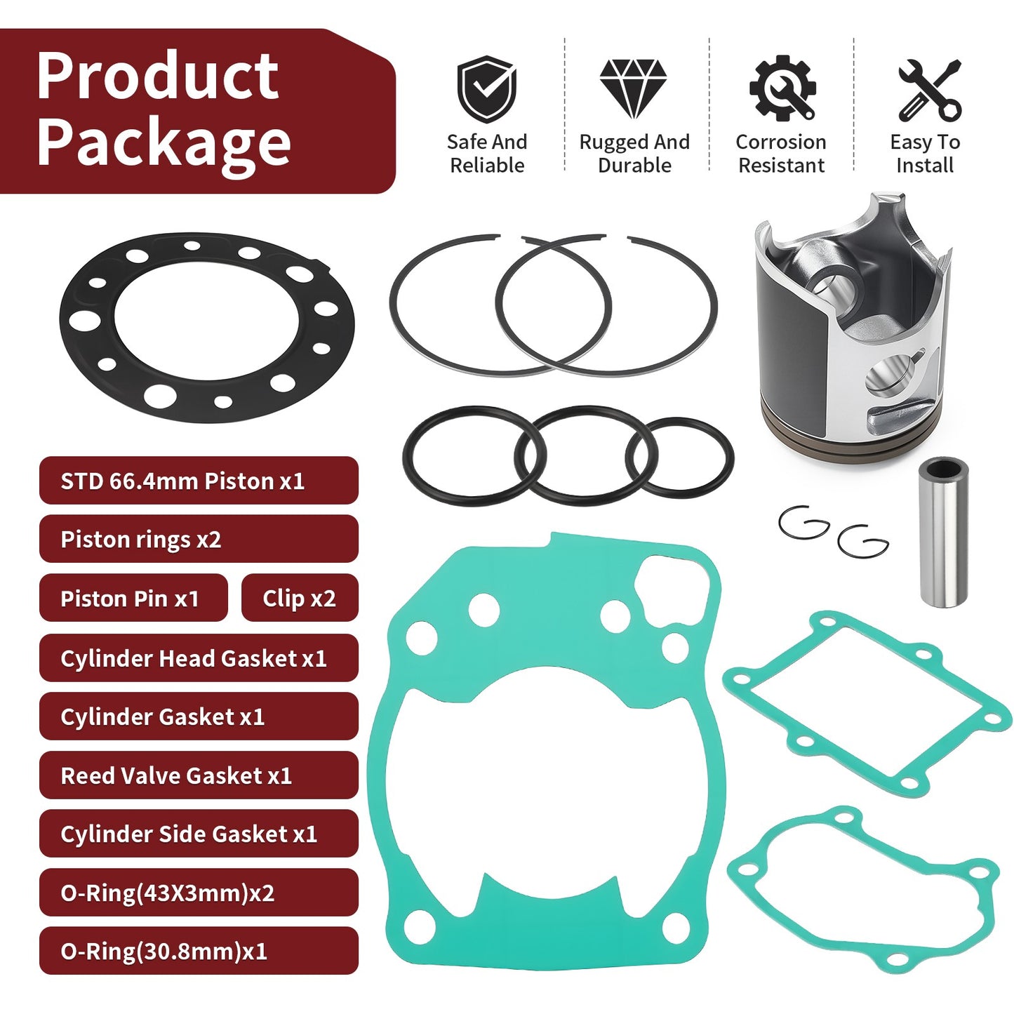 Top End Rebuild Kit for Honda CR250R (1992–1996)