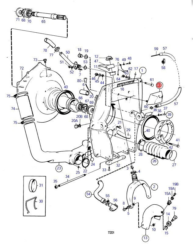Rubber Cushion Block for Volvo Penta AQ270 AQ280 (1970–2023)
