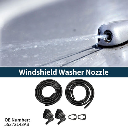 Windshield Washer Nozzle Set with Gasket for Jeep (No. 55372143AB)