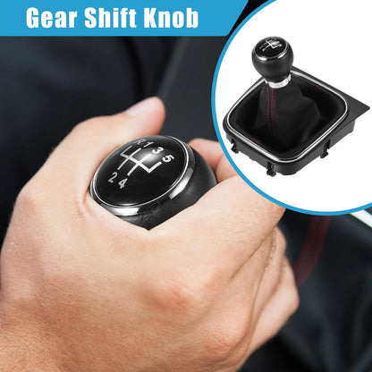5 Speed Manual Gear Shift Knob with Gaiter Boot for Volkswagen Golf MK5 (2003–2009)