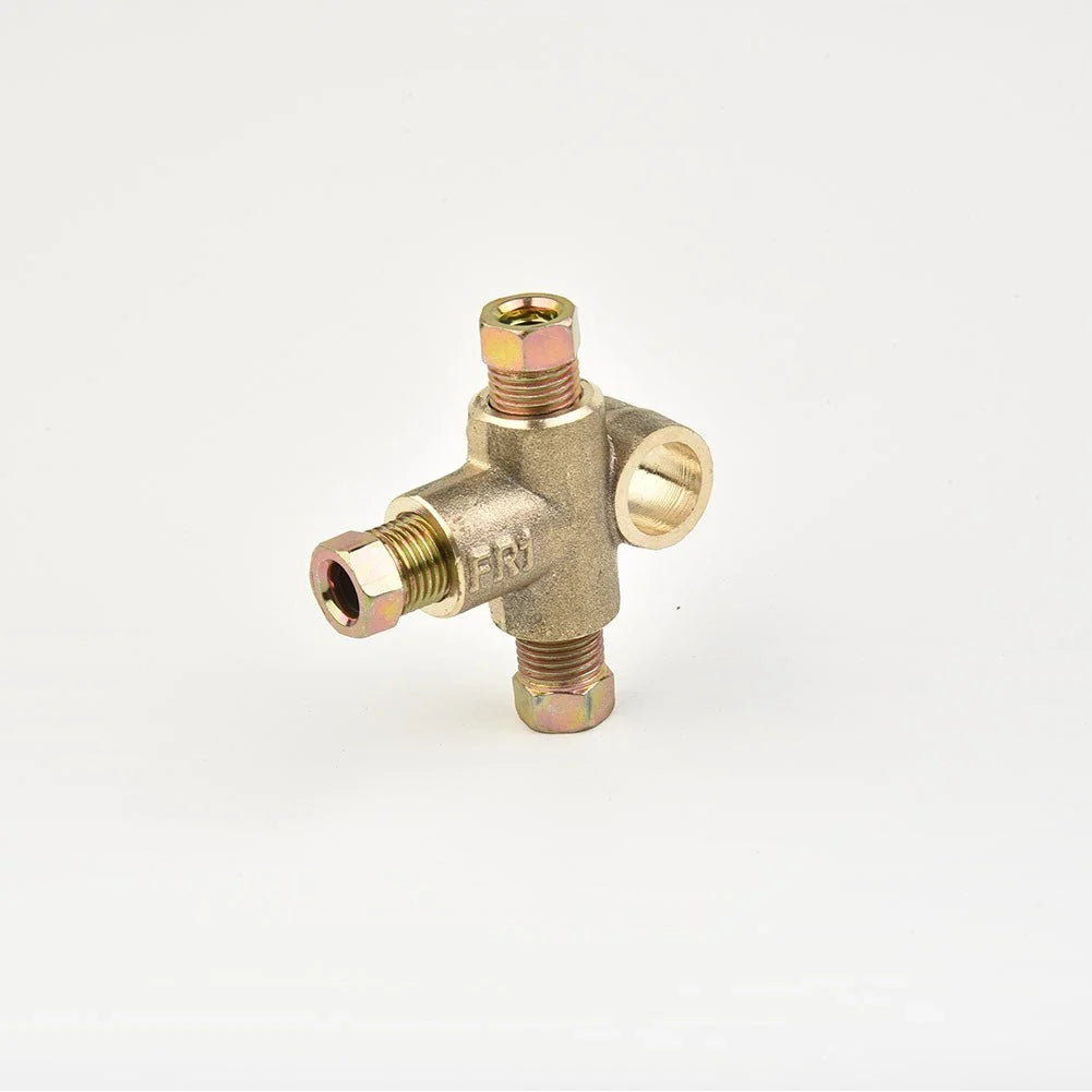 3 Way Brake T Piece Tee / 3 Nuts / for Metric M10-3/16 Pipe 10mm