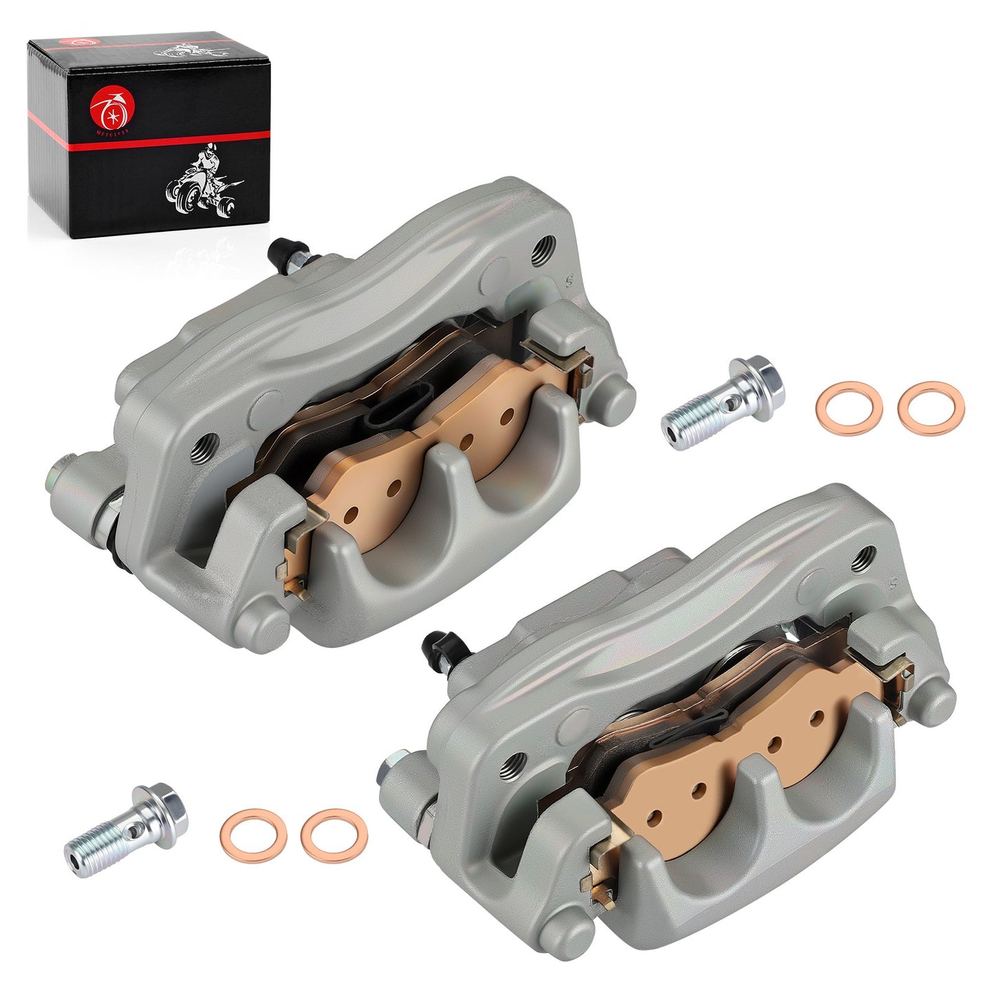 Set of 2 Rear Brake Calipers with Pads for Yamaha YXZ1000R (2016–2024)