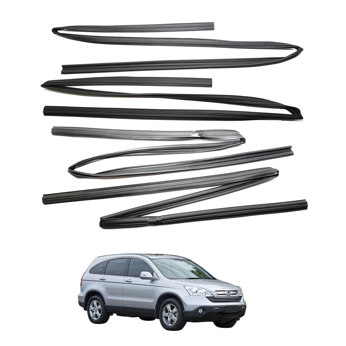 Set of 4 Door Glass Run Channel Seals for Honda CR-V (2007–2011)