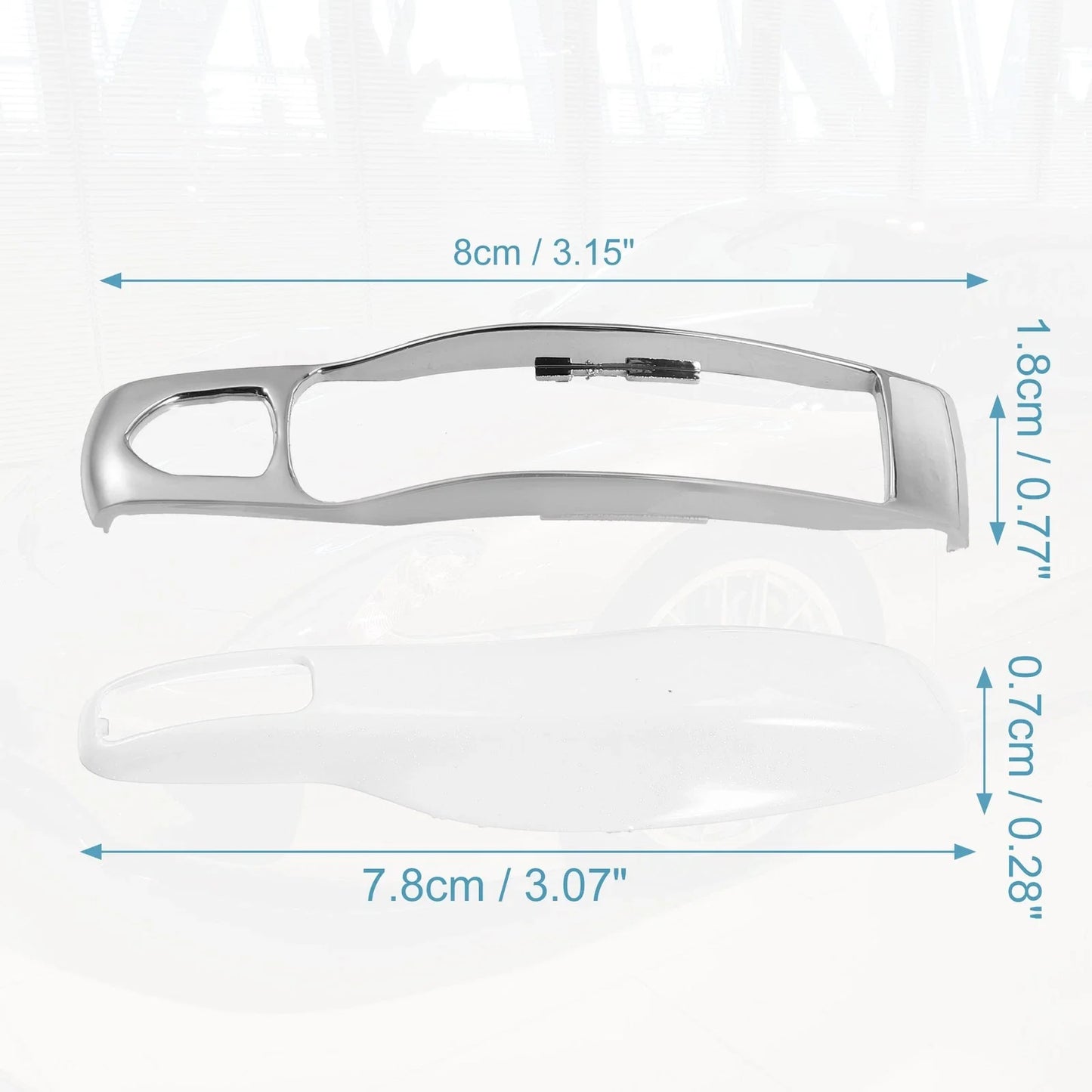 Vehicle Remote Key Cover for Porsche Macan 2014-Up - 1 x Key Shell Case White