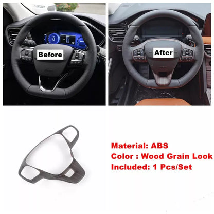 12x Wood Grain Interior Cover Trim for Ford Escape Kuga (2020–2024)