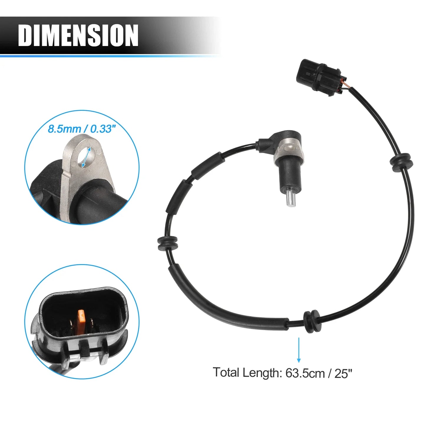 Front Right ABS Wheel Speed Sensor for Hyundai Terracan (All Years)