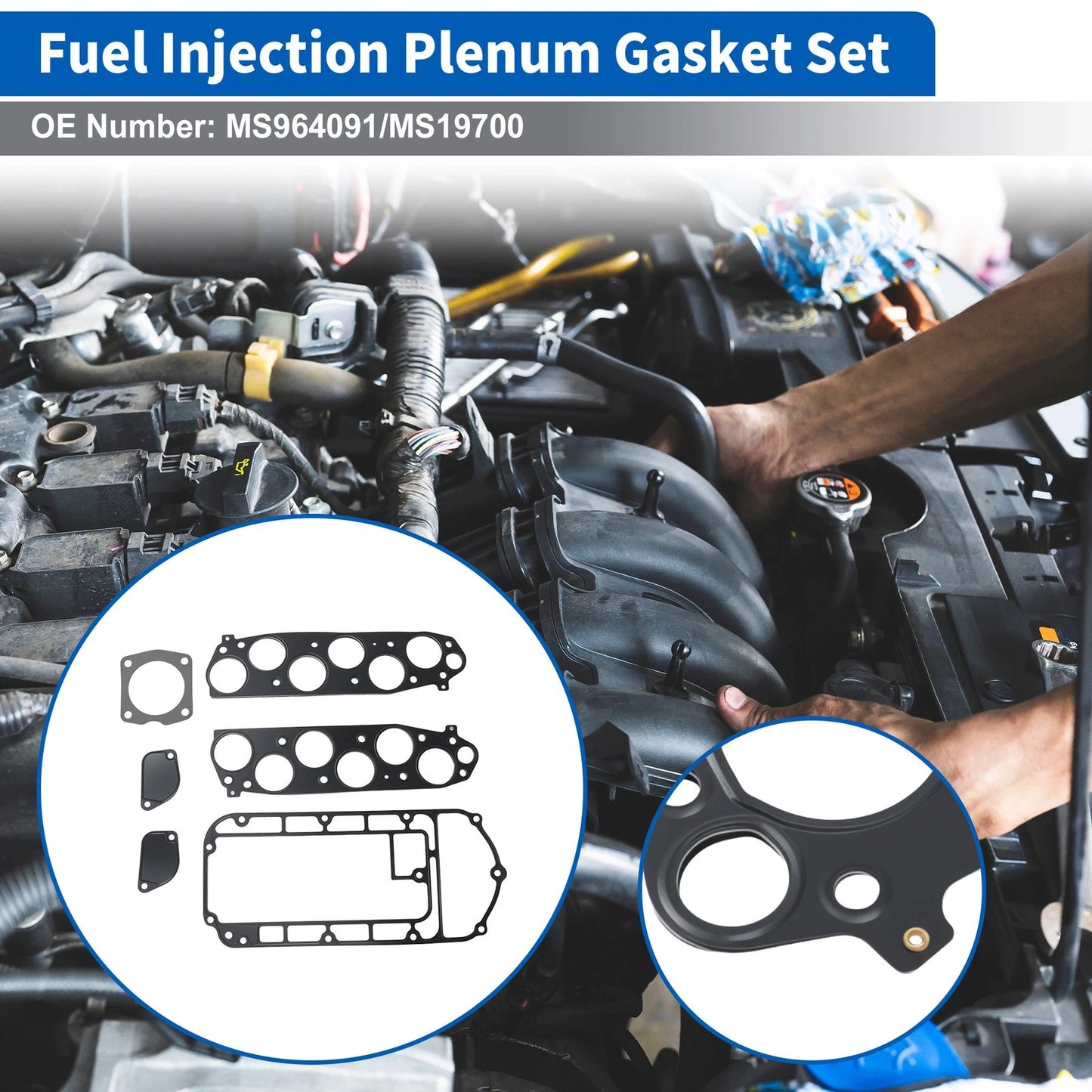 Upper Fuel Injection Plenum Gasket Set for Saturn Vue (2004–2007)