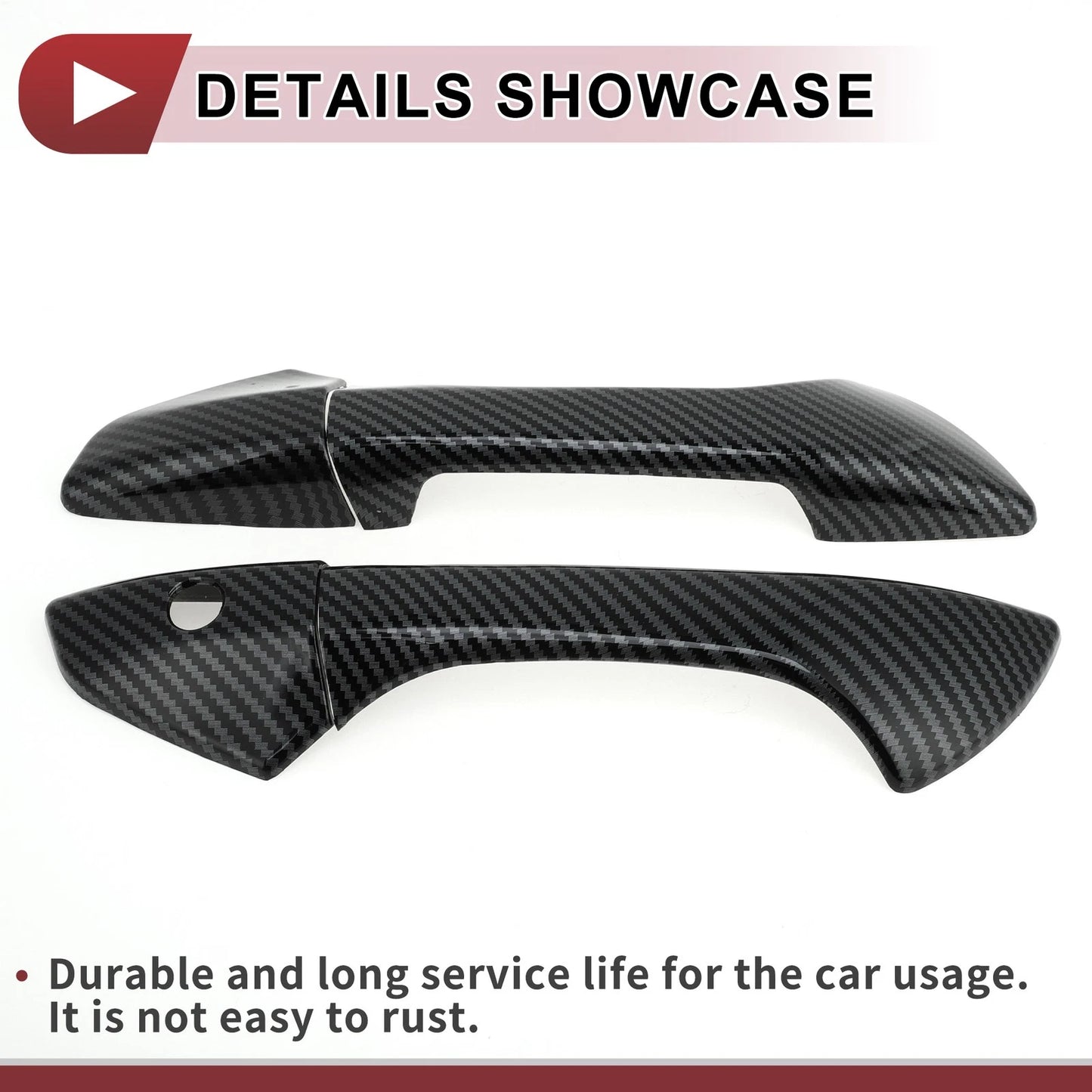 Set of 4 Car Door Handle Covers for Honda Accord (2008–2012) Black ABS