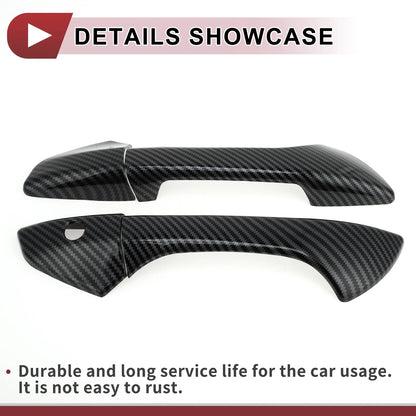 Set of 4 Car Door Handle Covers for Honda Accord (2008–2012) Black ABS