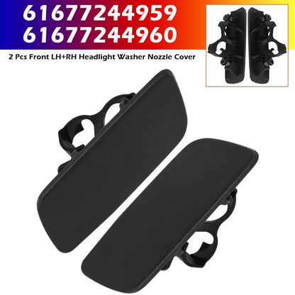 2X Front Bumper Fog Light Grille Trim for Audi A6L C8PA (2023+) Black Chrome