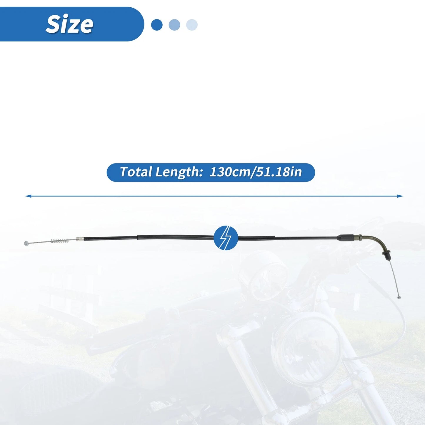 Throttle Cable for Harley Sportster XL883 XL1200 (130 cm, No. 8831200)