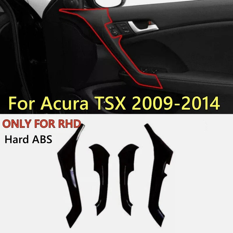 Door Armrest Cover Trim 4 x for Acura TSX (2009–2014)