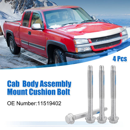 M12x1.75 Car Mount Cushion Bolts 4pcs for Chevrolet Silverado 1500 (2014-2023)