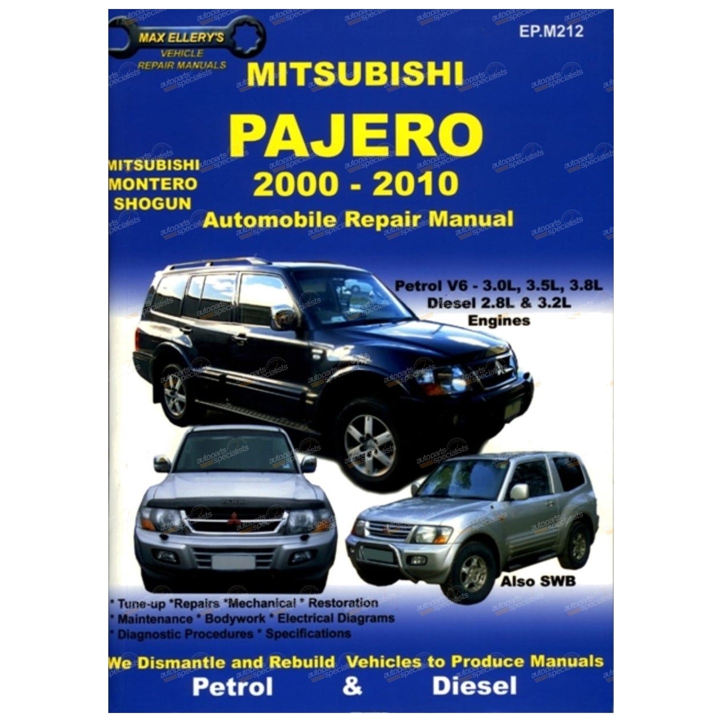 Car Repair Book for Pajero NM NP NS NT (2000–2010)