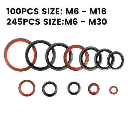 100pcs/245pcs Assorted Sealing Gasket