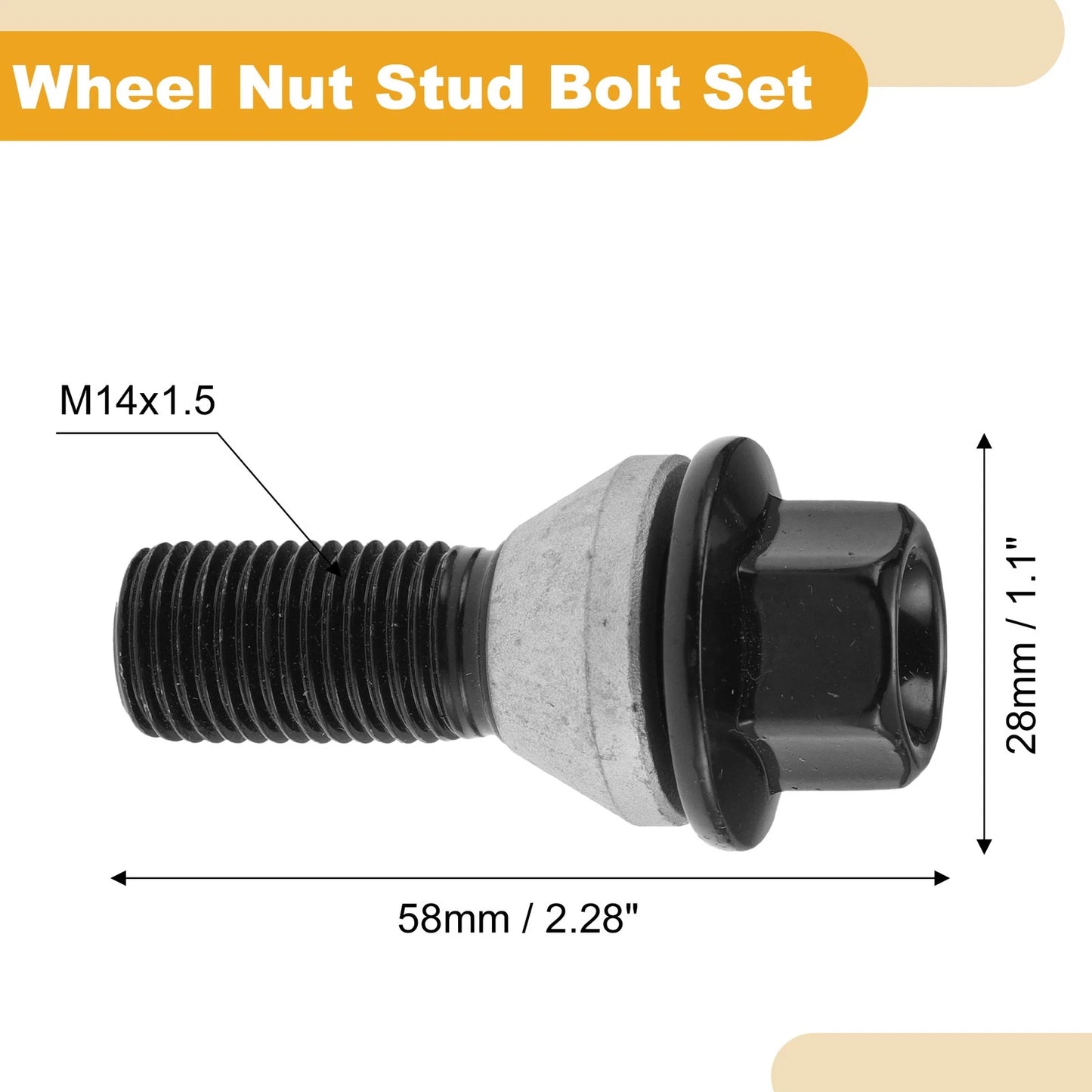 5pc Wheel Lug Stud for BMW 7 Series (E65, 2002–2008)