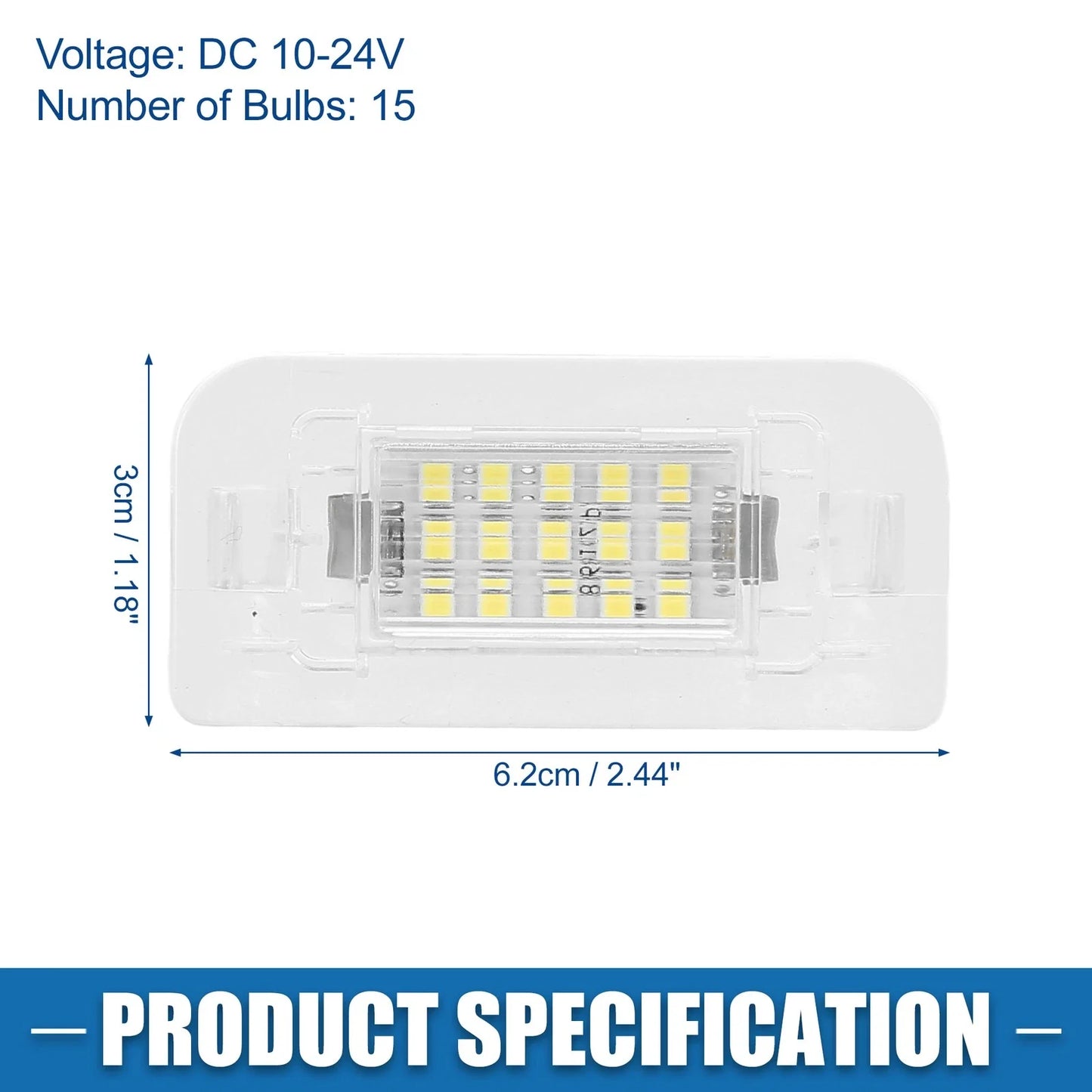 2 x LED License Plate Lights for MERCEDES-BENZ B-Class W246 (2011-2019)