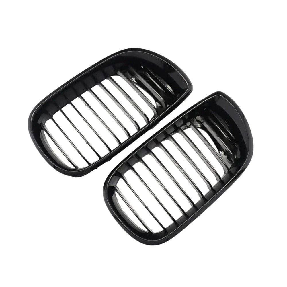 Pair Gloss Black Front Kidney Grilles Grill for BMW E46 (1998–2006)