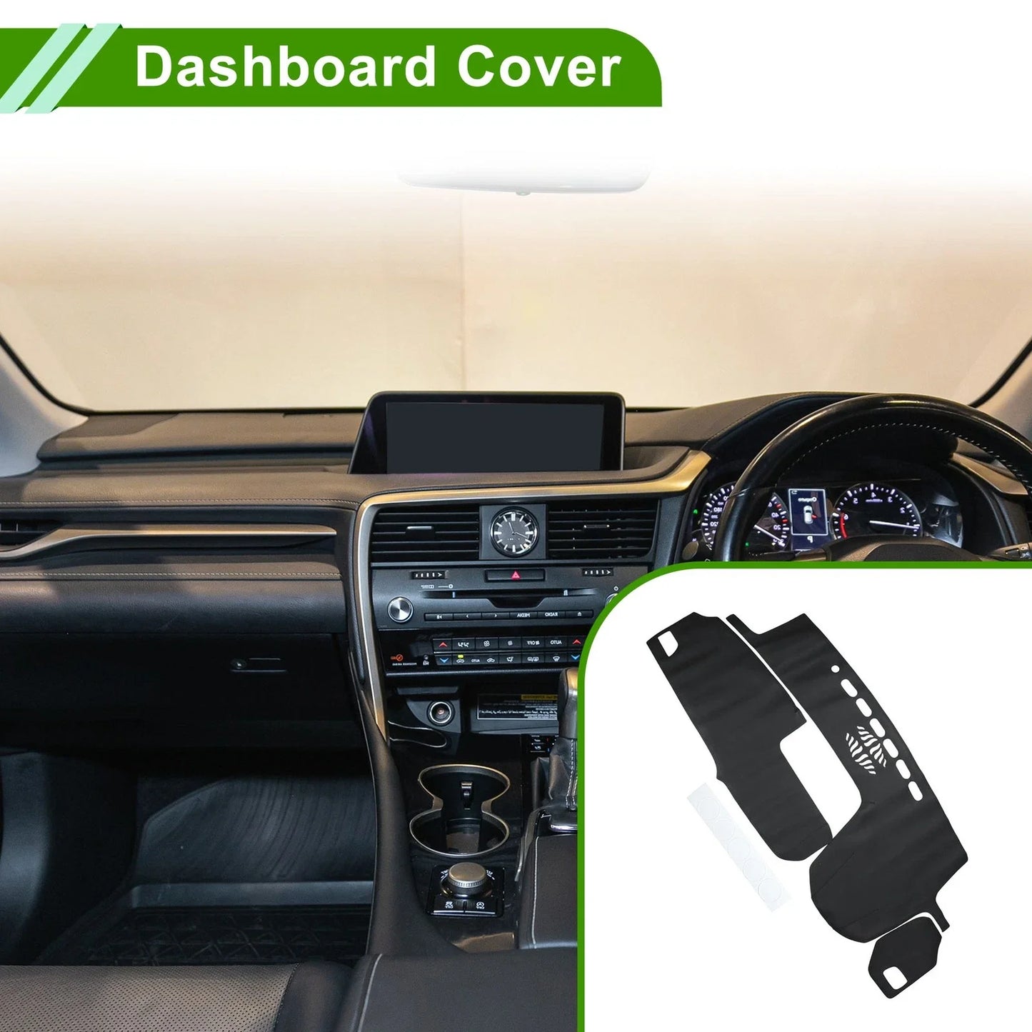 Dashboard Cover Mat for Lexus RX350 (2016-2019) - Black Dash Carpet